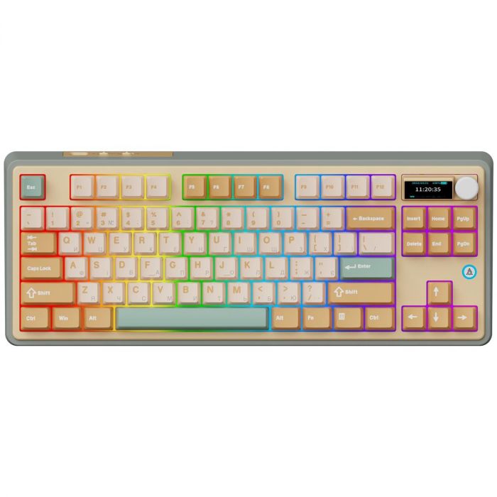 Клавіатура бездротова Ajazz AK870 Jasmine Switch Yellow (AK870-JS-YWG)