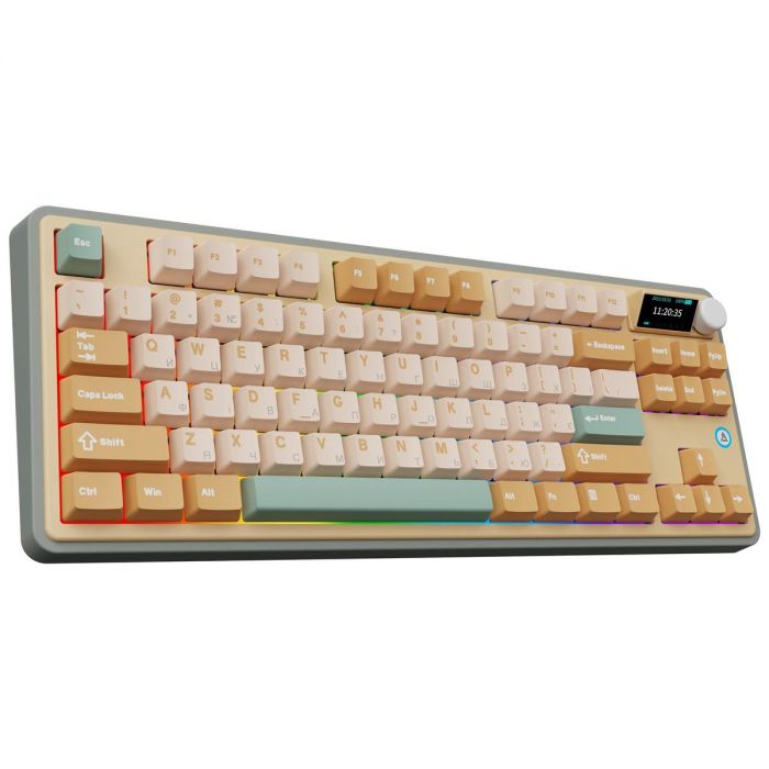 Клавіатура бездротова Ajazz AK870 Jasmine Switch Yellow (AK870-JS-YWG)