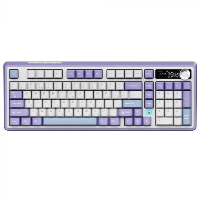 Клавіатура бездротова Ajazz AK980 Clear Sky Switch Purple (AK980-CS-PWB)