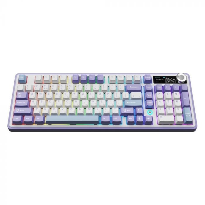 Клавіатура бездротова Ajazz AK980 Clear Sky Switch Purple (AK980-CS-PWB)