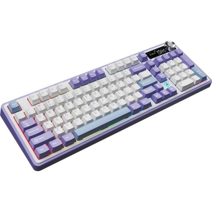 Клавіатура бездротова Ajazz AK980 Clear Sky Switch Purple (AK980-CS-PWB)