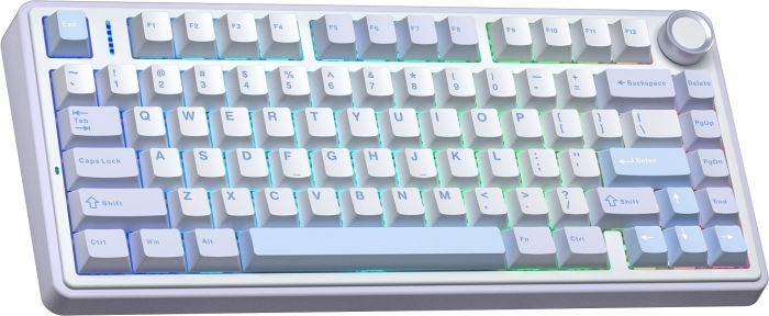 Клавіатура бездротова Aula F75 Gasket Greywood V3 Blue (6948391208633)