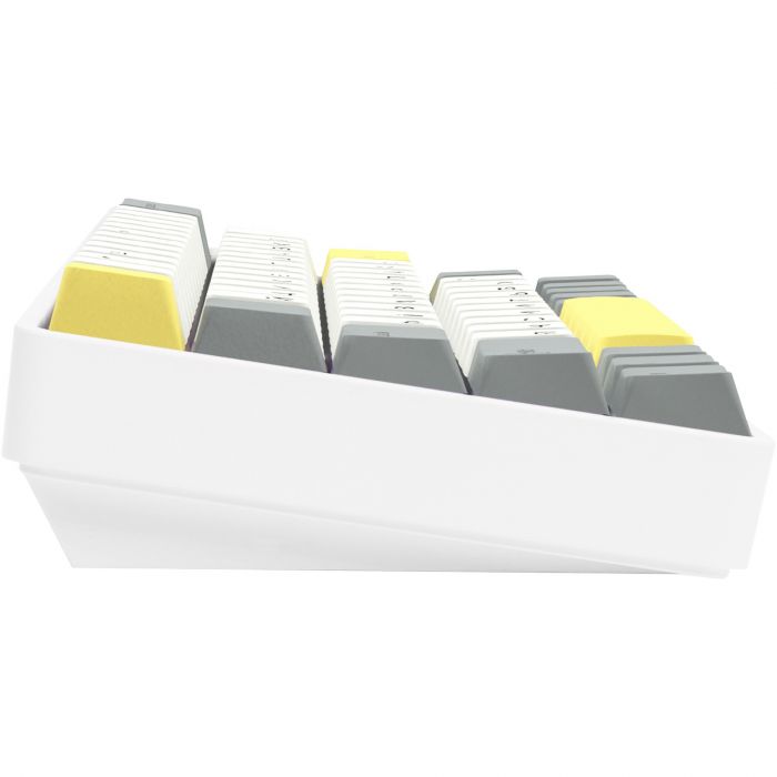 Клавіатура бездротова Epomaker EP64 60% Mulan Switch Hot-Swap (2.4G/BT/USB) RGB UA White (EP64-W-M)