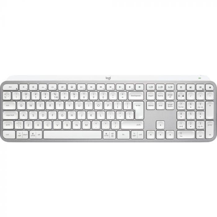 Клавiатура бездротова Logitech MX Keys S Pale Grey (920-011588)