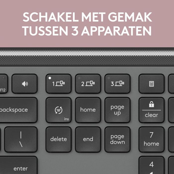 Клавiатура бездротова Logitech Signature Slim K950 US Graphite USB (920-012465)