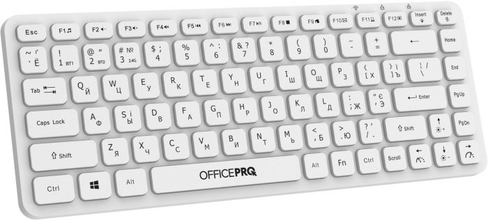 Клавіатура бездротова OfficePro SK790W Bluetooth White 