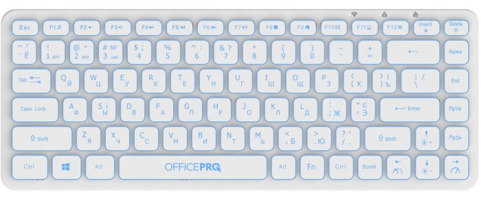Клавіатура бездротова OfficePro SK790W Bluetooth White 