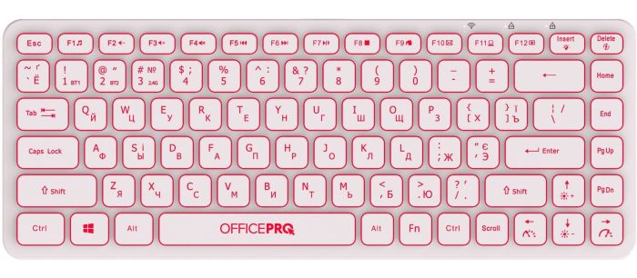 Клавіатура бездротова OfficePro SK790W Bluetooth White 