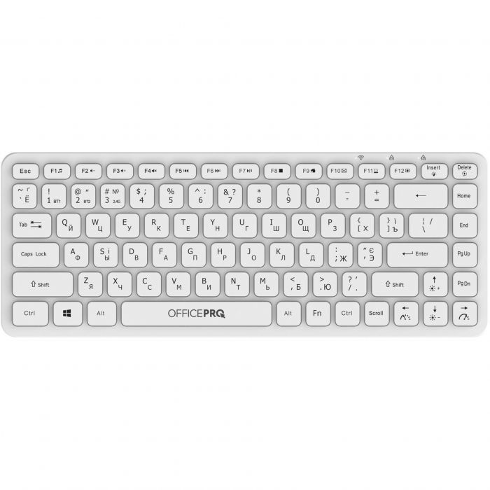Клавіатура бездротова OfficePro SK790W Bluetooth White 