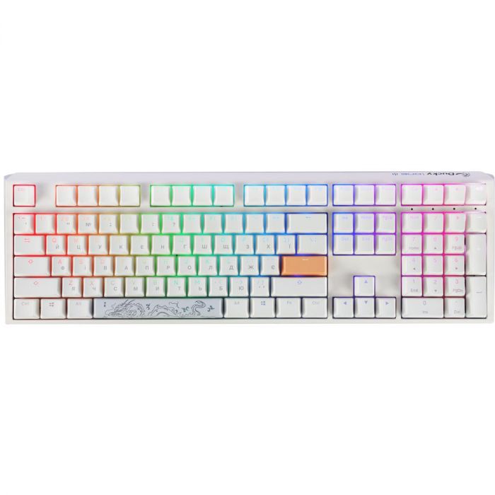 Клавіатура Ducky One 3 Cherry MX Brown RGB UA USB White (DKON2108ST-BUAPXPWWWSC1)