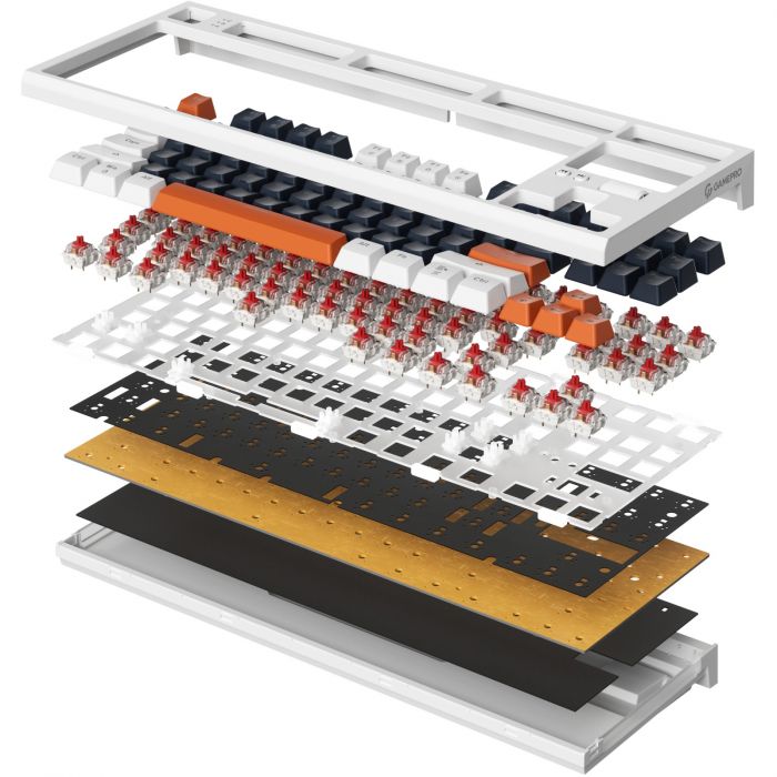 Клавіатура GamePro MK180B Red з Hot-Swap RGB Black 