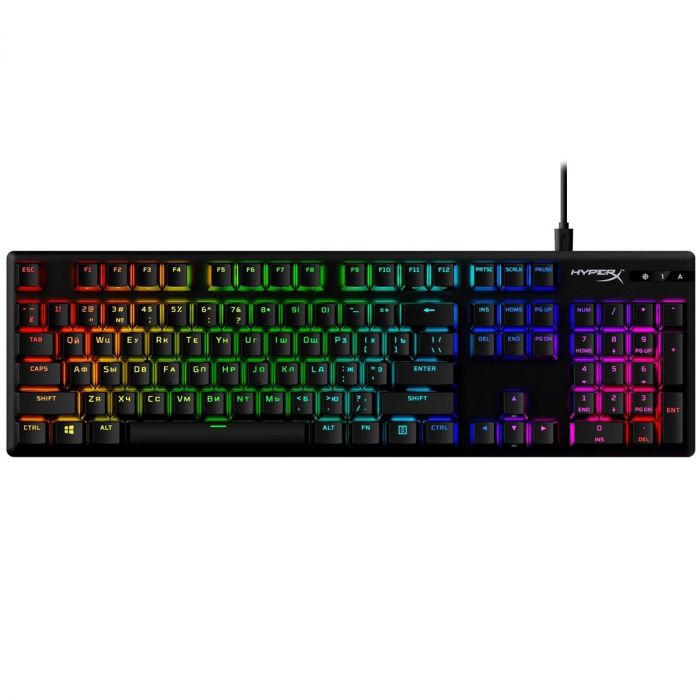 Клавіатура HyperX Alloy Origins Aqua RGB PBT ENG/UKR Black (639N5AA) 