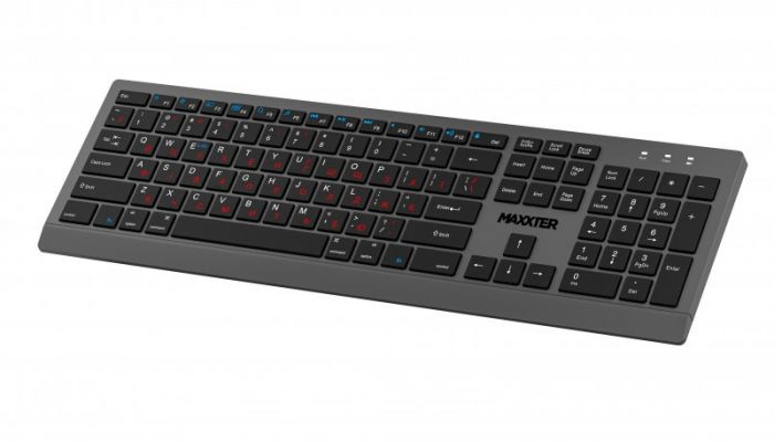 Клавiатура бездротова Maxxter KBW-01G-UA Gray-Black