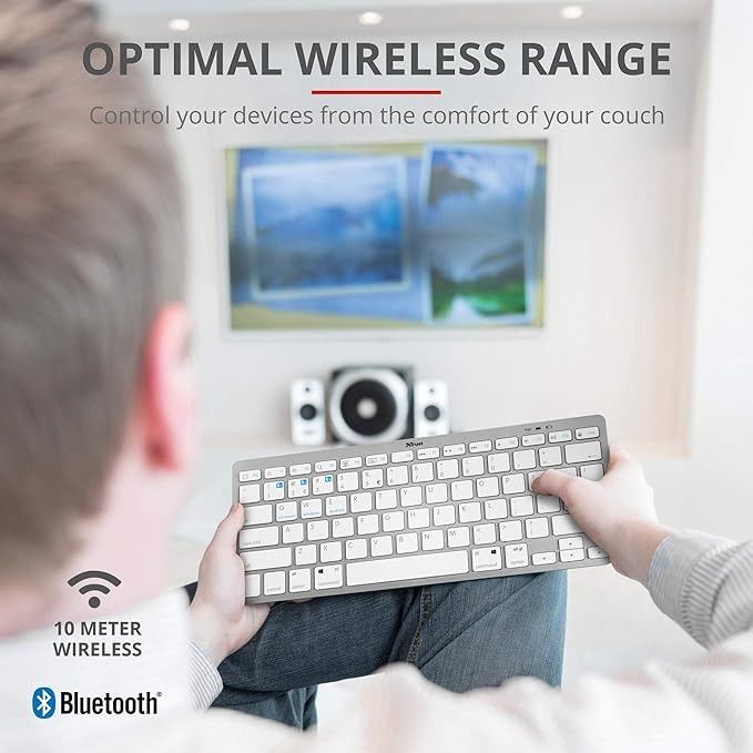 Клавіатура бездротова Trust Bluetooth Basics White (25486)