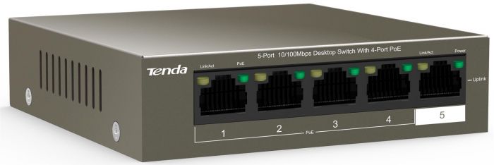 Комутатор Tenda TEF1105P-4-63W