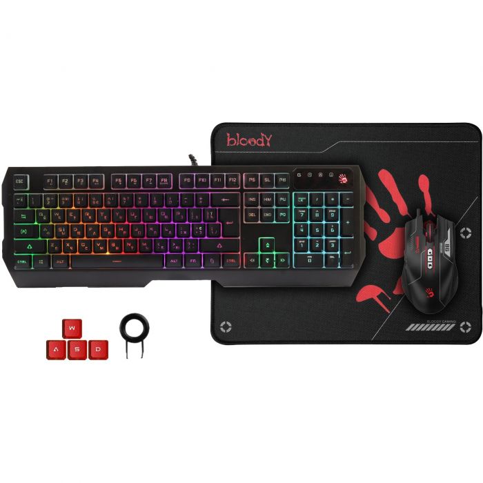 Комплект (клавіатура, мишка) B1700 Bloody Black