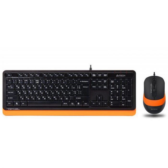 Комплект (клавіатура, миша) A4Tech F1010 Black/Orange