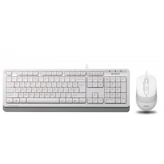 Комплект (клавіатура, миша) A4Tech F1010 White