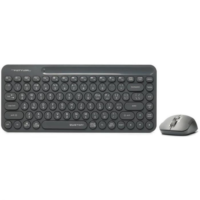 Комплект (клавіатура, миша) бездротовий A4Tech Fstyler FG3200 Air Grey
