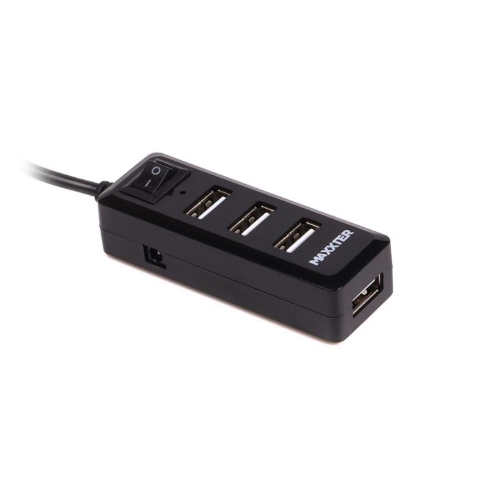 USB-хаб Maxxter 4 ports (HU2A-4P-AC-03)