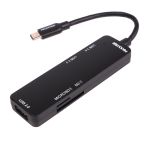 USB-хаб Maxxter USB Type-C 5-в-1 Black (HU3C-3PTF-01)