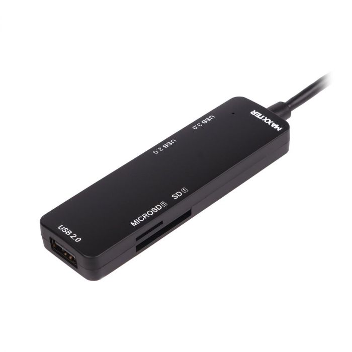 USB-хаб Maxxter USB Type-C 5-в-1 Black (HU3C-3PTF-01)