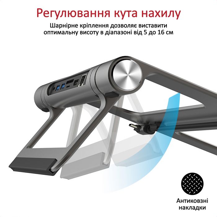 Концентратор USB Type-C Promate PrimeBase-C 9 in 1 Grey (primebase-c.grey)