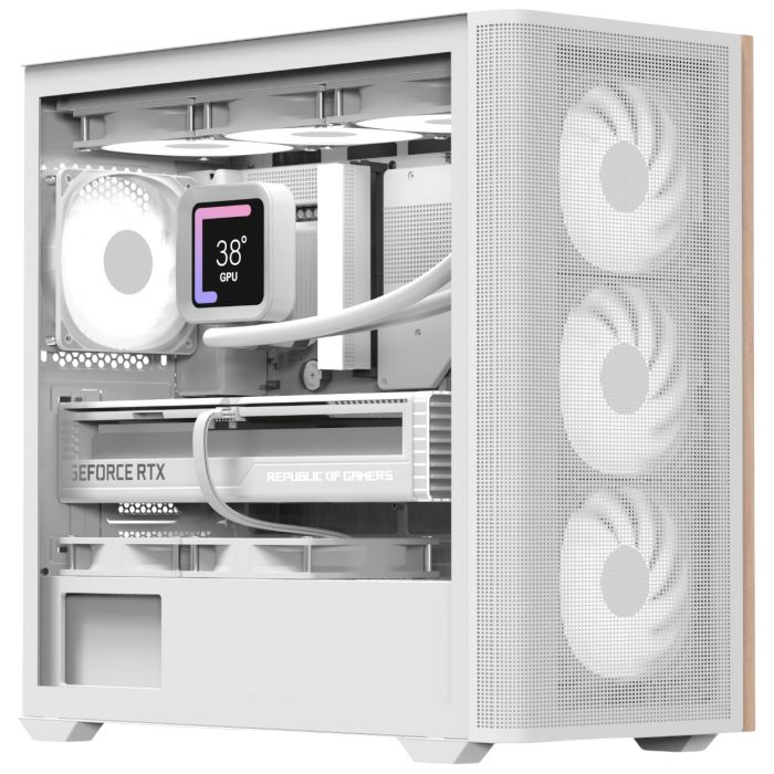 Корпус AeroCool D301A-G-WT-v2 (ACCS-DS03043.21) White без БЖ