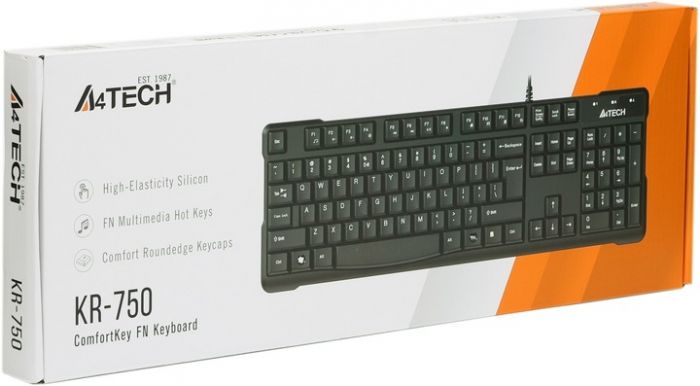 Клавіатура A4Tech KR-750 Ukr Black
