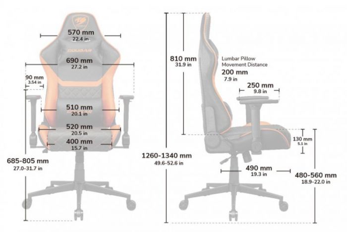 Крісло для геймерів Cougar Armor One V2 Gold