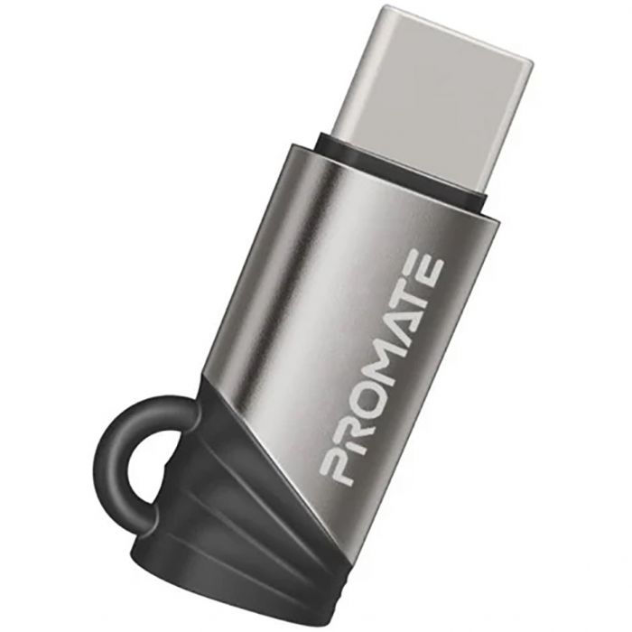 Адаптер Promate Link-Ci Lightning - USB Type C (F/M) Grey