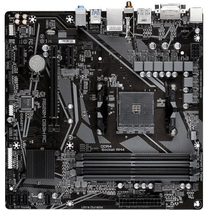 Материнська плата Gigabyte A520M DS3H AC Socket AM4