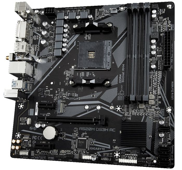 Материнська плата Gigabyte A520M DS3H AC Socket AM4