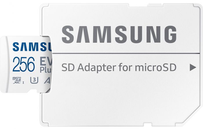 Карта пам`яті MicroSDXC  256GB UHS-I U3 V30 A2 Samsung Evo Plus + SD-адаптер (MB-MC256SA/EU)