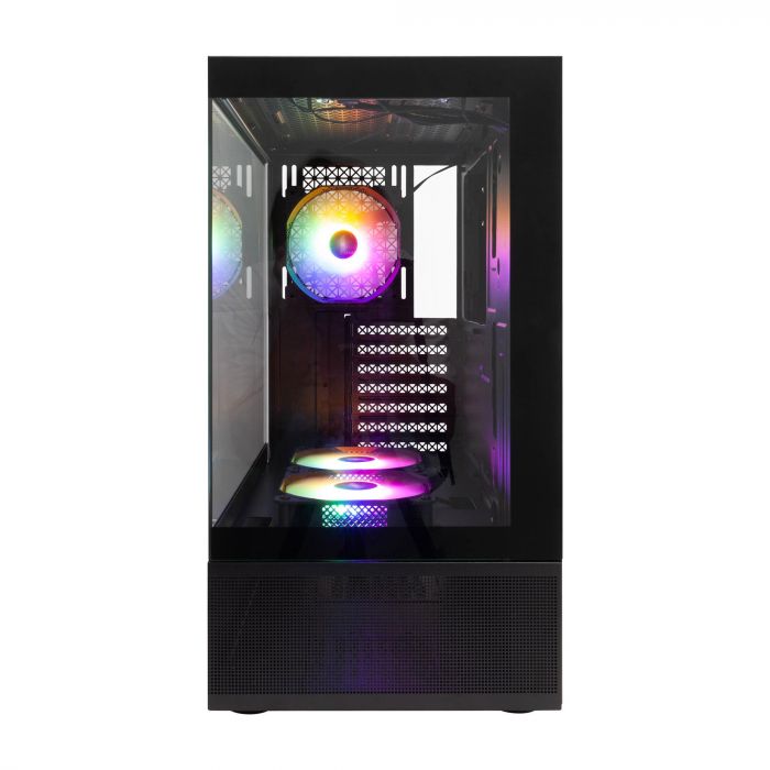 Корпус 1stPlayer Mi7-A-BK-2F7R-1F7 Black без БЖ