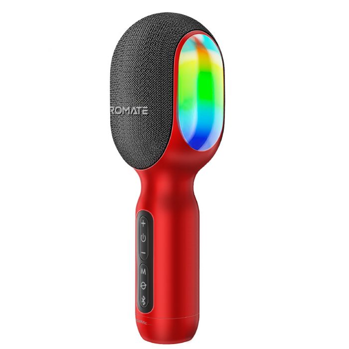 Мікрофон для караоке Promate VocalMic Bluetooth LED Red