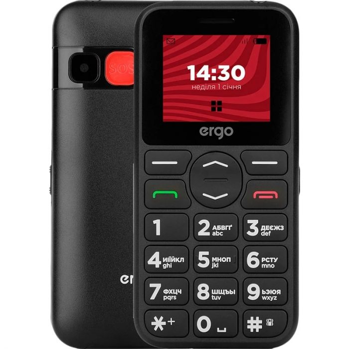 Мобiльний телефон Ergo R181 Dual Sim Black