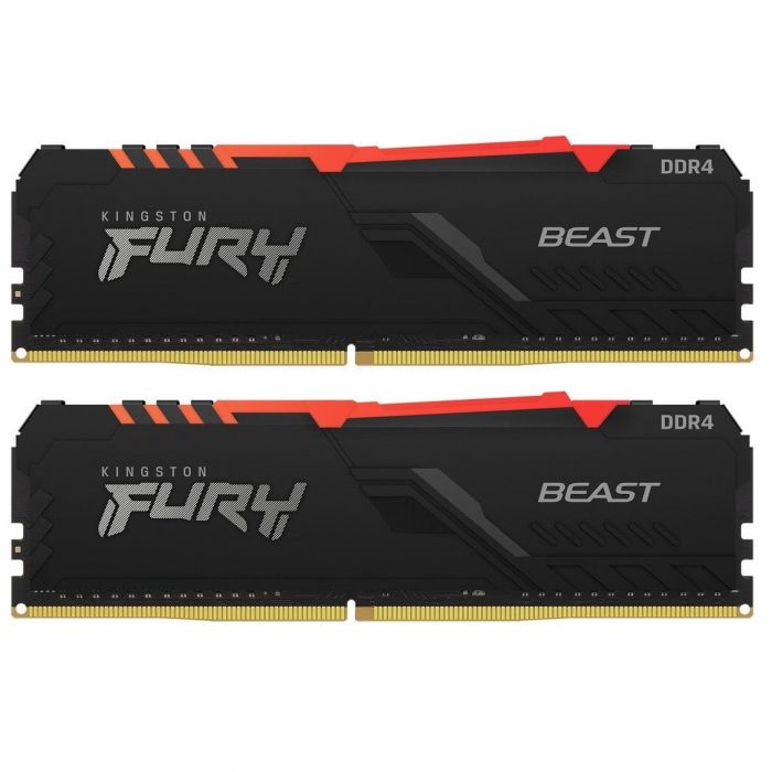 Модуль пам`ятi DDR4 2x16GB/3600 Kingston Fury Beast RGB Black (KF436C18BBAK2/32)