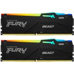 Модуль пам`яті DDR5 2x8GB/6000 Kingston Fury Beast RGB Black (KF560C36BBEAK2-16)