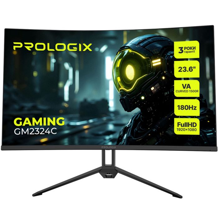 Монітор Prologix Gaming 23.6" GM2324C VA Black Curved 180Hz