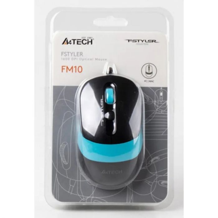 Миша A4Tech FM10 Black/Blue