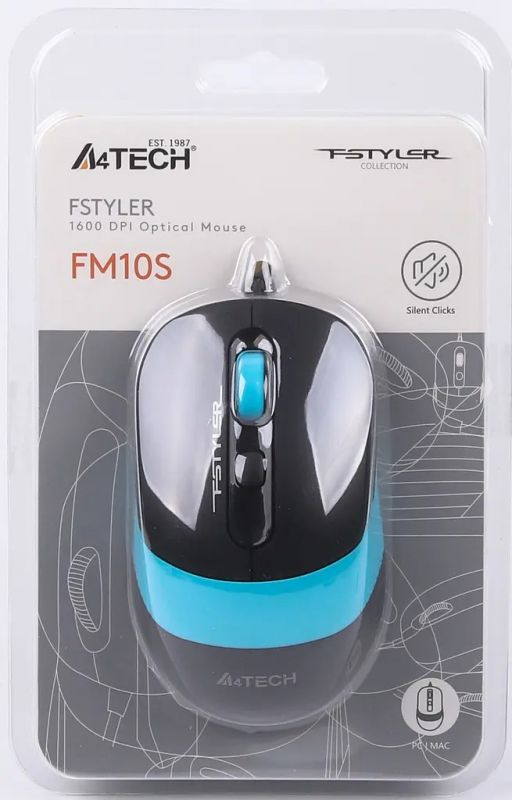 Миша A4Tech FM10S Blue/Black