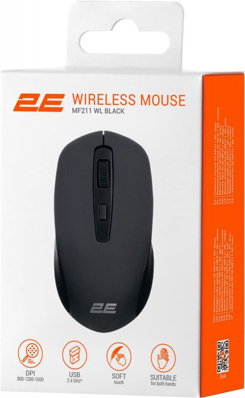 Миша бездротова 2E MF211 WL Black (2E-MF211WB) 