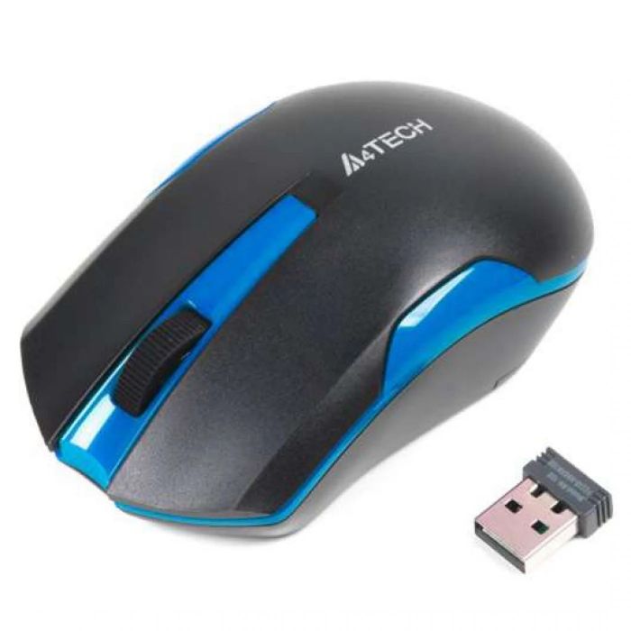 Миша бездротова A4Tech G3-200N Black/Blue USB V-Track