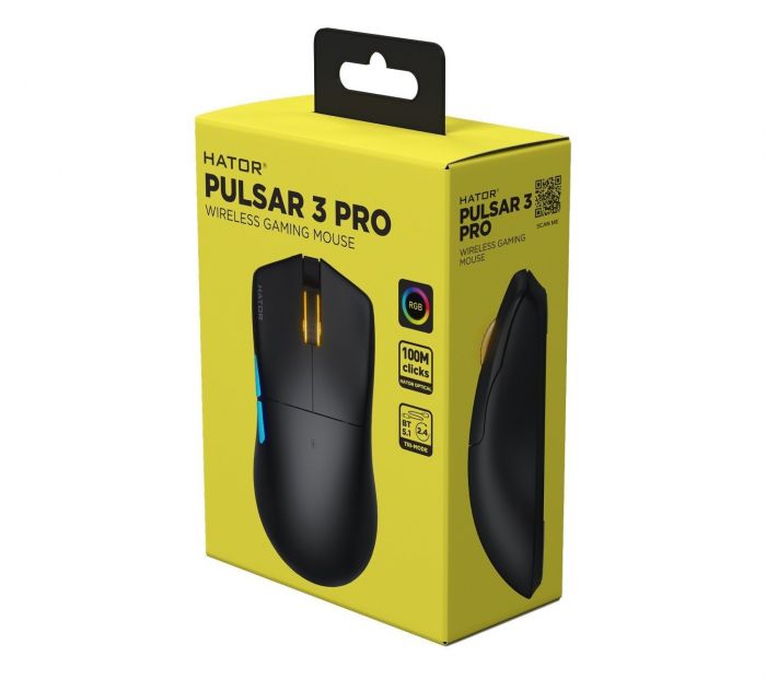 Миша бездротова Hator Pulsar 3 Pro Wireless Black (HTM640)