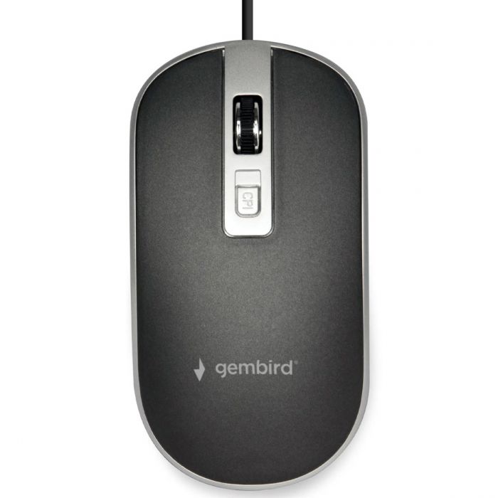 Миша Gembird MUS-4B-06-BS Black/Silver