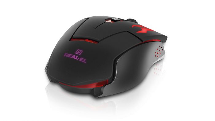 Миша REAL-EL RM-520 Gaming Black  (EL123200020)