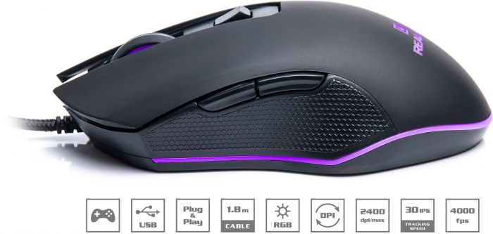 Миша REAL-EL RM-550 Black (EL123200027)