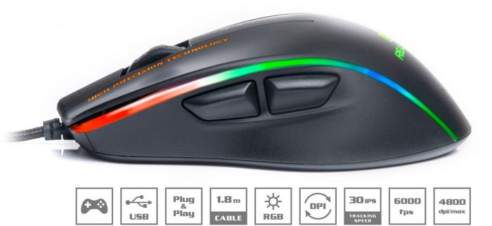 Миша REAL-EL RM-747 Black (EL123200028)