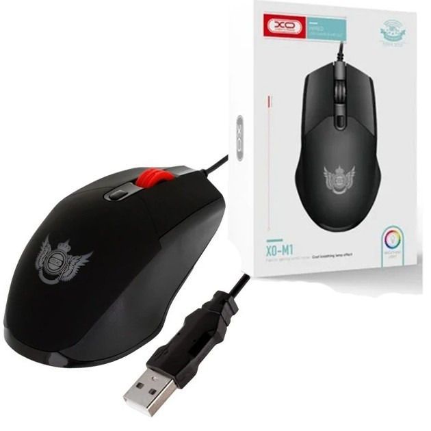 Миша XO M1 RGB Black (XO-M1-BK)